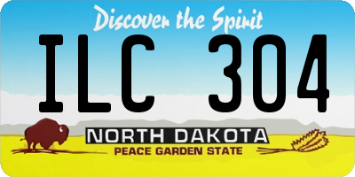 ND license plate ILC304