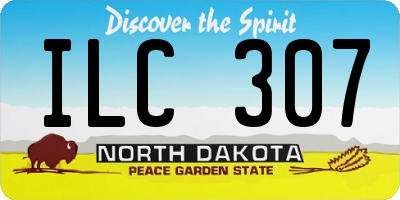 ND license plate ILC307