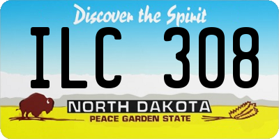 ND license plate ILC308