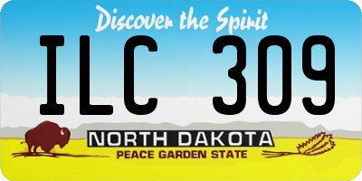 ND license plate ILC309