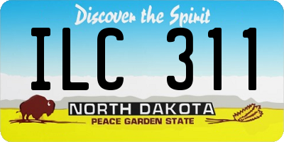 ND license plate ILC311