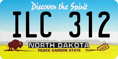 ND license plate ILC312