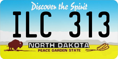 ND license plate ILC313