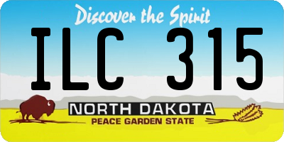 ND license plate ILC315