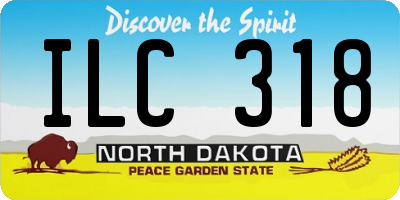 ND license plate ILC318