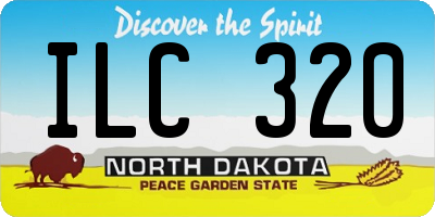 ND license plate ILC320
