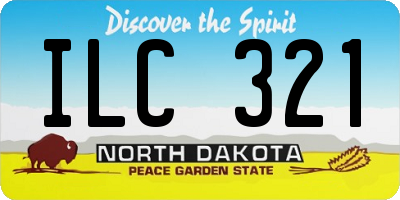 ND license plate ILC321