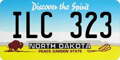 ND license plate ILC323
