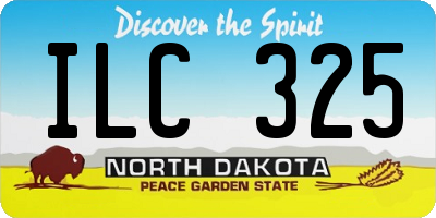 ND license plate ILC325