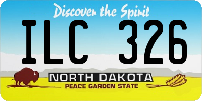 ND license plate ILC326
