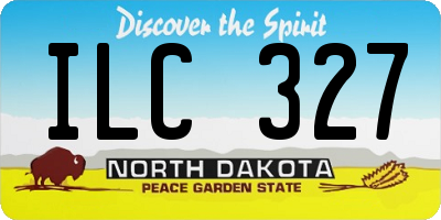 ND license plate ILC327