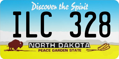 ND license plate ILC328