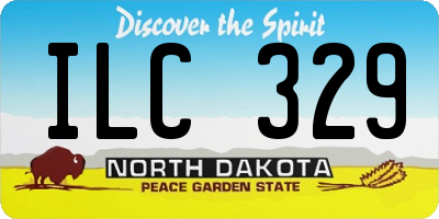 ND license plate ILC329