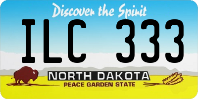 ND license plate ILC333