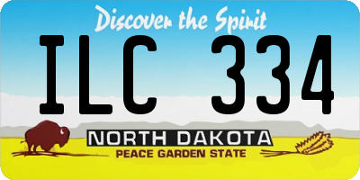 ND license plate ILC334