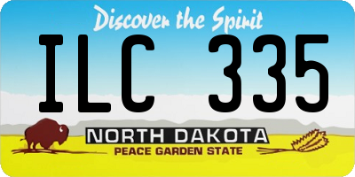 ND license plate ILC335
