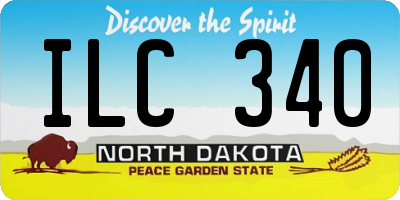 ND license plate ILC340