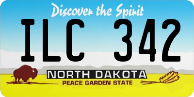 ND license plate ILC342