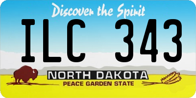 ND license plate ILC343