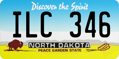 ND license plate ILC346