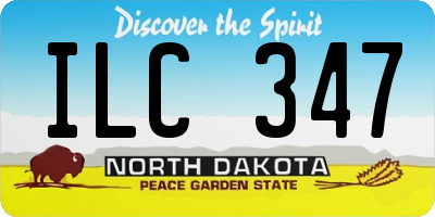 ND license plate ILC347