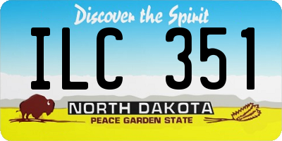 ND license plate ILC351