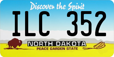 ND license plate ILC352