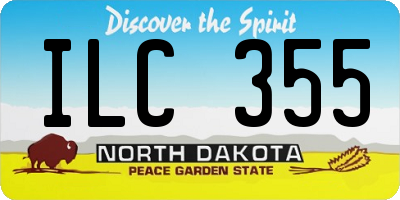 ND license plate ILC355