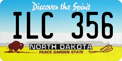 ND license plate ILC356
