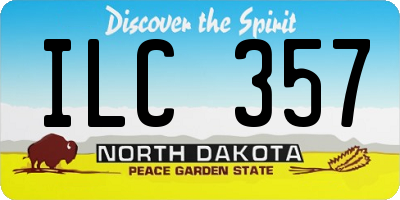 ND license plate ILC357