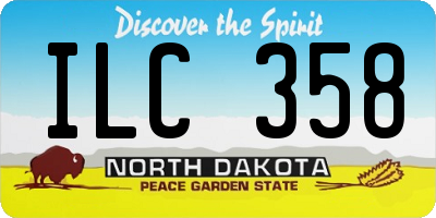 ND license plate ILC358
