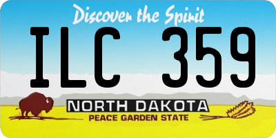 ND license plate ILC359