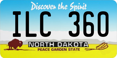 ND license plate ILC360