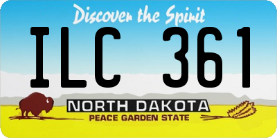 ND license plate ILC361