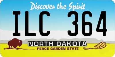 ND license plate ILC364