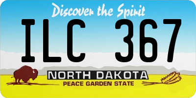 ND license plate ILC367