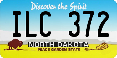 ND license plate ILC372