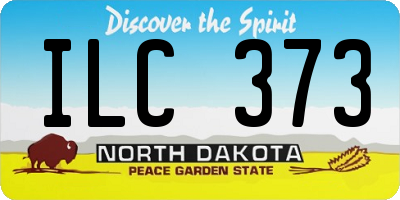 ND license plate ILC373