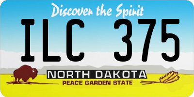 ND license plate ILC375