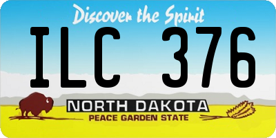 ND license plate ILC376