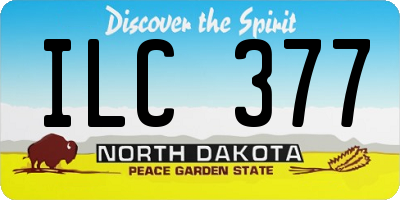 ND license plate ILC377