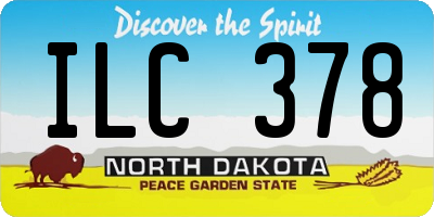ND license plate ILC378
