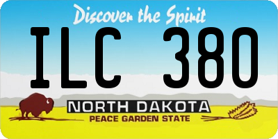 ND license plate ILC380