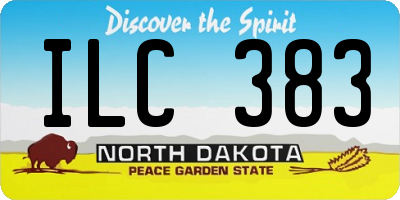 ND license plate ILC383