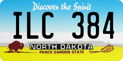 ND license plate ILC384