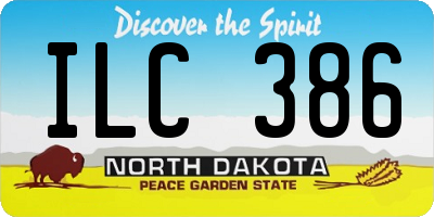 ND license plate ILC386