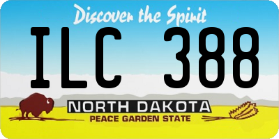 ND license plate ILC388