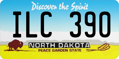 ND license plate ILC390