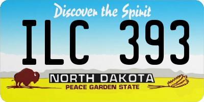 ND license plate ILC393