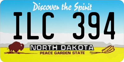 ND license plate ILC394